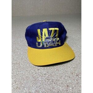Rare VTG AJD Utah Jazz NBA Basketball Snapback Hat Cap 80s 90s Purple